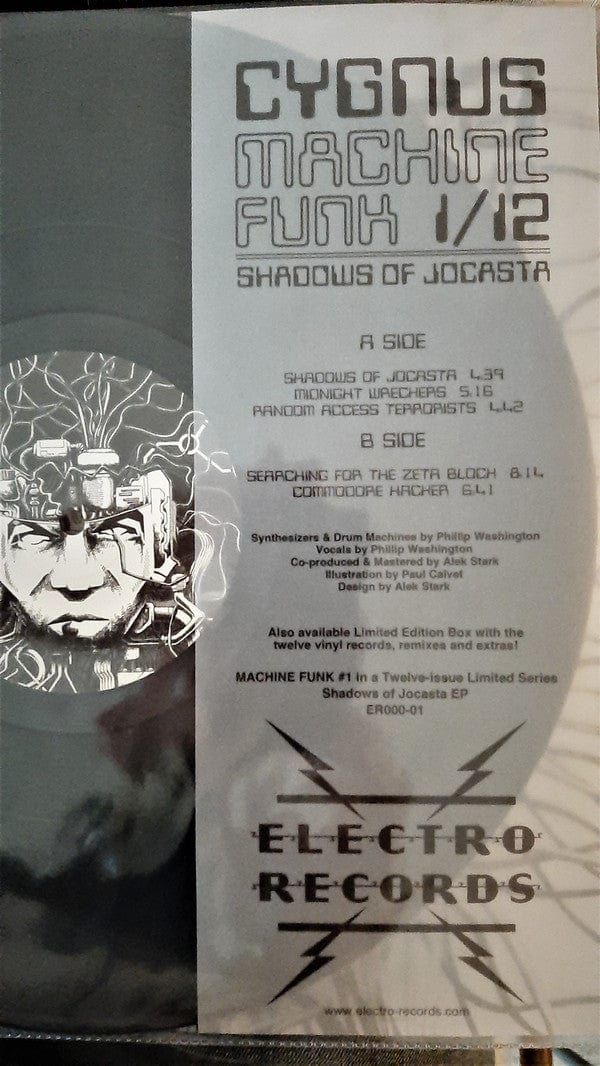 Cygnus (5) - Machine Funk 1/12: Shadows Of Jocasta EP (12", EP, Ltd) Electro Records (2)
