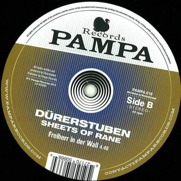 Dürerstuben - Sheets Of Rane (12") Pampa Records