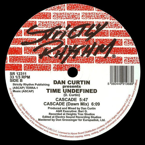 Dan Curtin Presents Time Undefined - Alive / Cascade (12", RE, RM) Strictly Rhythm