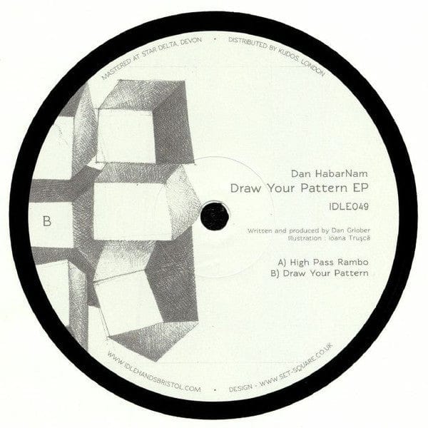 Dan HabarNam – Draw Your Pattern (12", Idle Hands, 2018) Back Cover