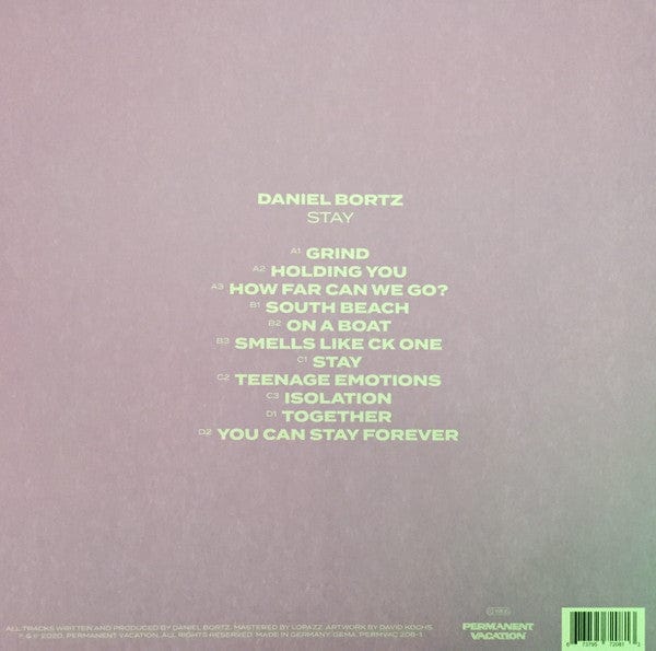 Daniel Bortz - Stay (2xLP, Album) Permanent Vacation