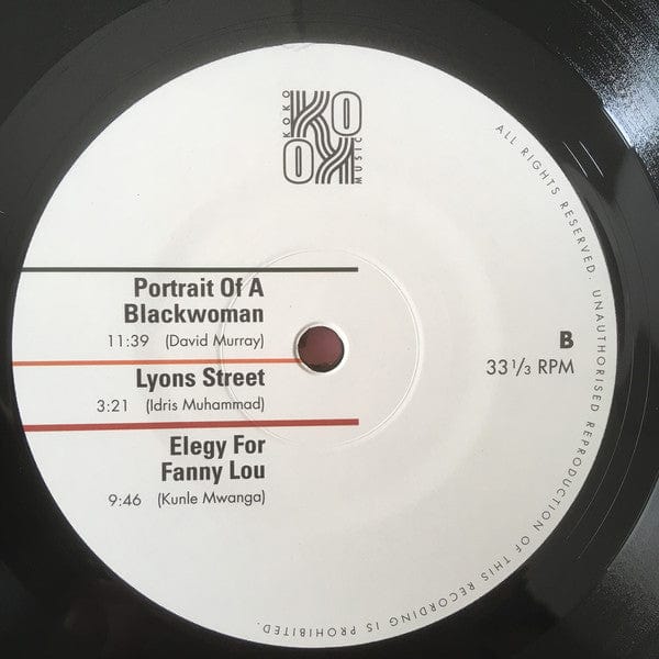 David Murray Quartet – Ballads For Bass Clarinet (LP, Ko Ko Music, 2019) Image 4