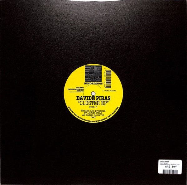 Davide Piras – Cluster EP (12", Pareidolia Recordings, 2020) Image 4
