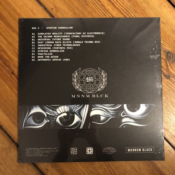 Dax J – Utopian Surrealism (2xLP, Monnom Black, 2021) Back Cover