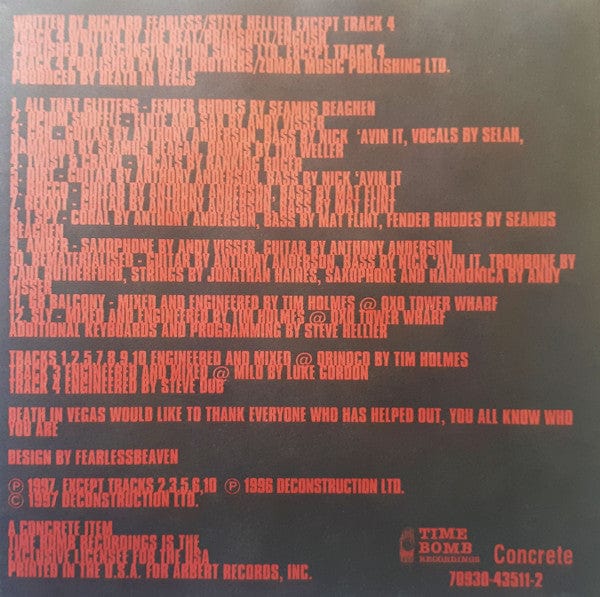 Death In Vegas – Dead Elvis (CD, Time Bomb Recordings, 1997) Image 5