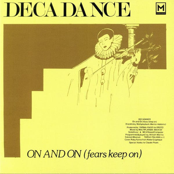Decadance – On And On (Fears Keep On) (12", Mannequin, 2019) Back Cover