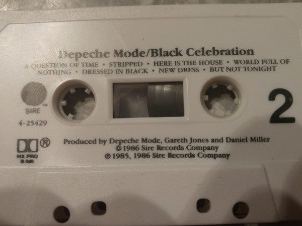 Depeche Mode – Black Celebration (Cassette, Sire, 1986) Image 3