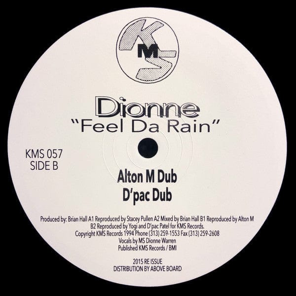 Dionne - Feel Da Rain (12", RE, RM) KMS