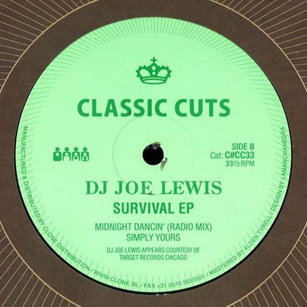 DJ Joe Lewis – Survival EP (12", Clone Classic Cuts, 2017) Back Cover