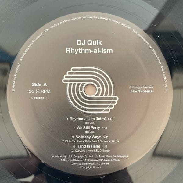 DJ Quik - Rhythm-Al-Ism (Over 70 Minutes Of Commercial-Free Music) (2xLP) Be With Records Vinyl 4251804125352