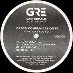 DJ SCSI – Communication EP (12", Gari Romalis Electronix, 2018) Front Cover