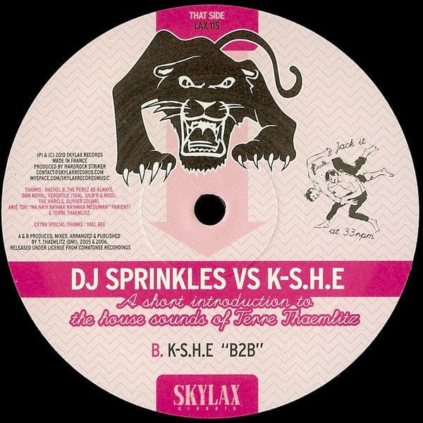 DJ Sprinkles Vs Kami-Sakunobe House Explosion K-S.H.E - A Short Introduction To The House Sounds Of Terre Thaemlitz (12") Skylax Vinyl