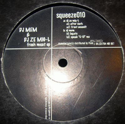 DJ Ze Mig L DJ Mem – Fresh Meat EP (12", Squeeze, 1998) Back Cover