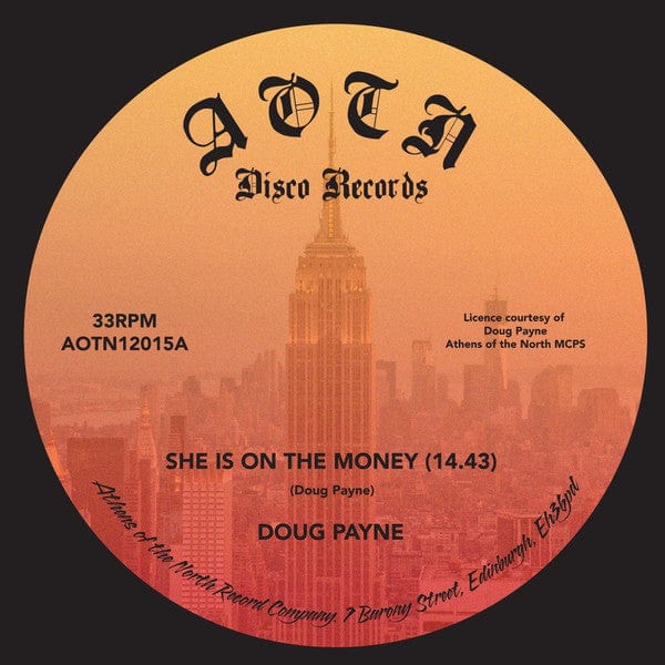 Doug Payne – She Is On The Money (12", Athens Of The North, 2021) Front Cover