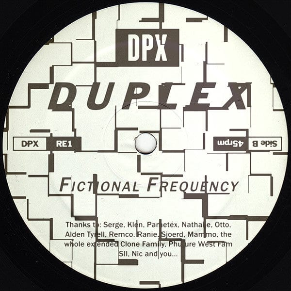 Duplex - Fictional Frequency (12") DPX Recordings Vinyl