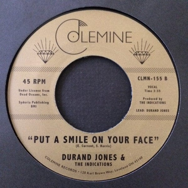 Durand Jones & The Indications – You And Me (7", Colemine Records, 2018) Back Cover