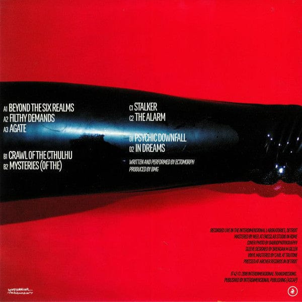 Ectomorph – Stalker (2x12", Interdimensional Transmissions, 2018) Back Cover