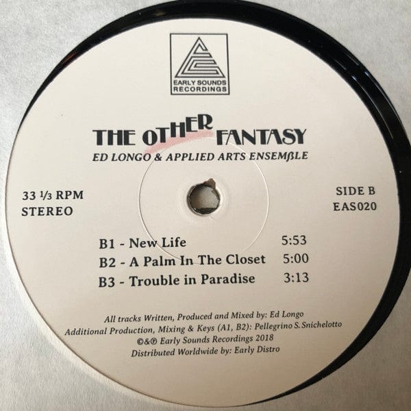 Ed Longo Applied Arts Ensemble – The Other Fantasy (12", Early Sounds Recordings, 2019) Image 4