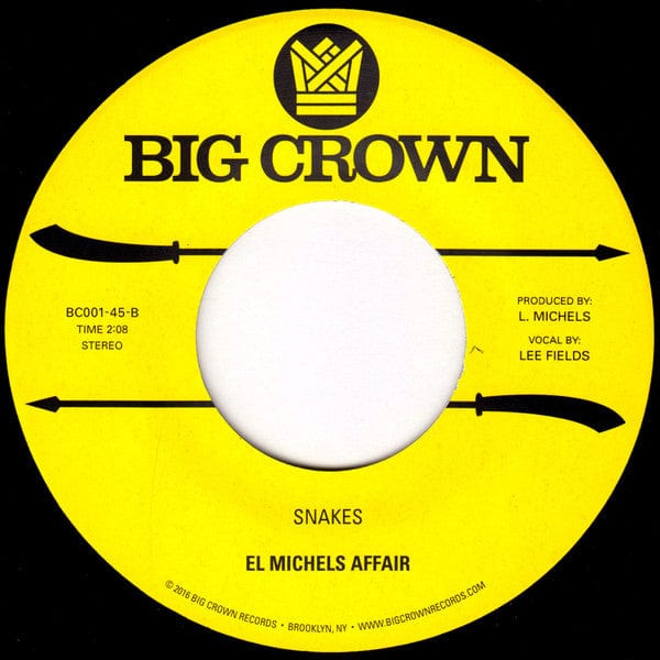 El Michels Affair – 4th Chamber / Snakes (7", Big Crown Records, 2016) Back Cover