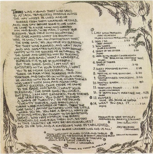 Elyse – Elyse (CD, Orange Twin Records, 2001) Back Cover