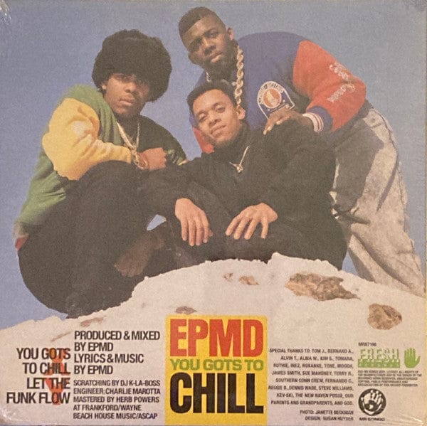 EPMD – You Gots To Chill (7", Mr Bongo, 2022) Back Cover