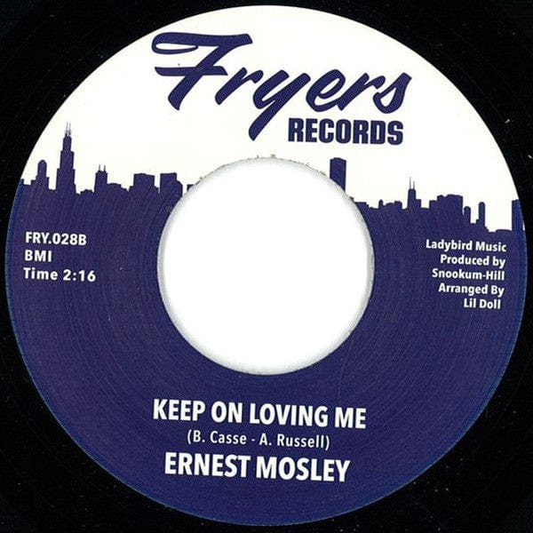 Ernest Mosley – Stubborn Heart / Keep On Loving Me (7", Fryers, 2014) Back Cover