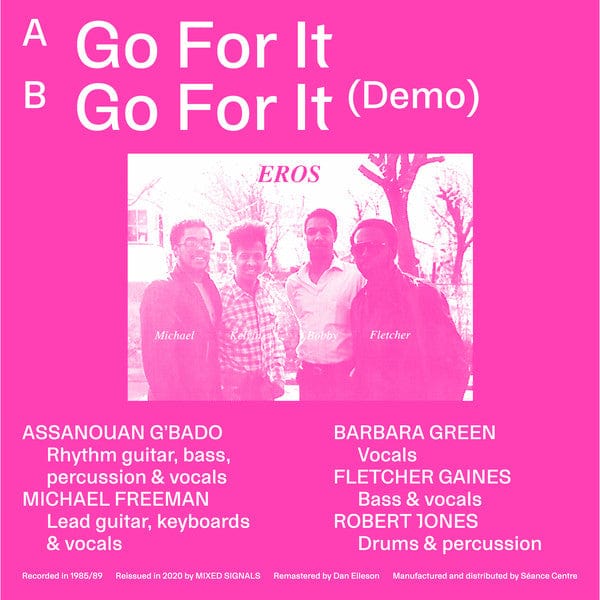 Eros – Go For It ! (12", Mixed Signals, 2020) Back Cover