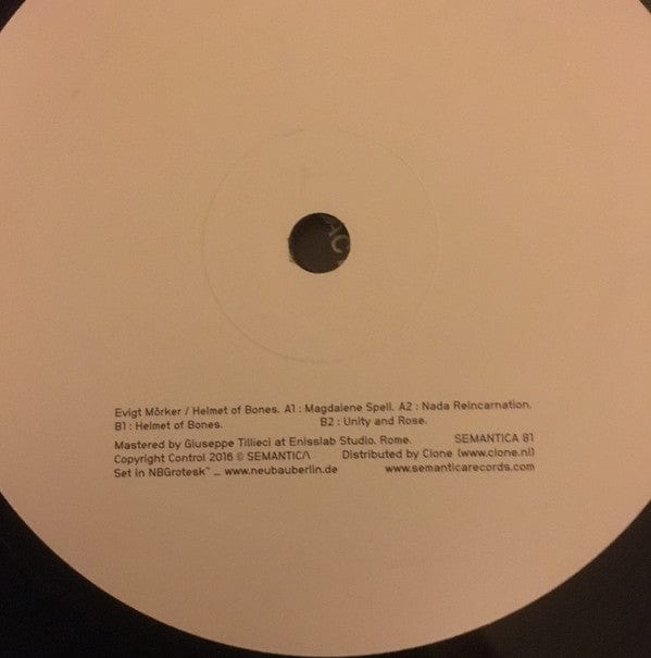 Evigt Mörker - Helmet Of Bones (12") Semantica Records Vinyl