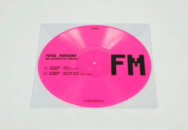 Fatal Morgana – The Destructive Remixes (12", Neon Magenta, Mecanica, 2020) Back Cover
