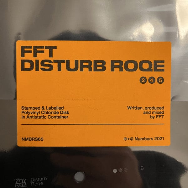 FFT – Disturb Roqe (12", Numbers., 2021) Front Cover
