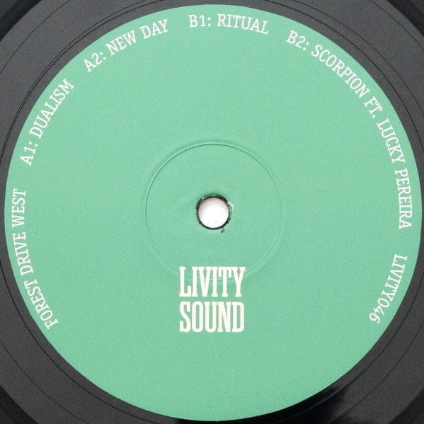 Forest Drive West – Dualism EP (12", Livity Sound, 2021) Back Cover