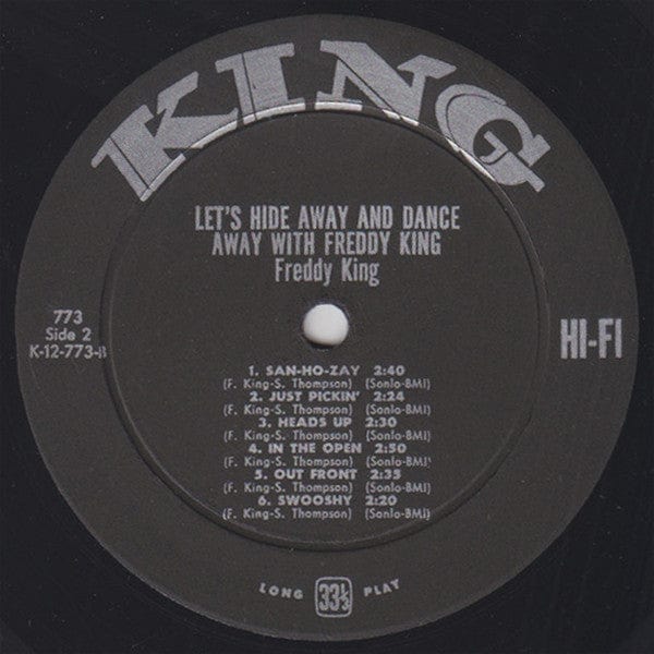 Freddy King – Let's Hide Away And Dance Away With Freddy King (LP, King Records, 1961) Image 4