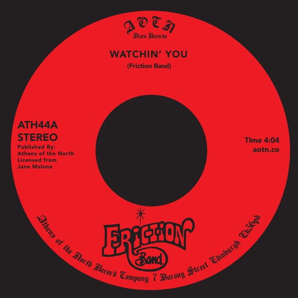 Friction Band – Watchin' You / To The Sky (7", Athens Of The North, 2017) Front Cover