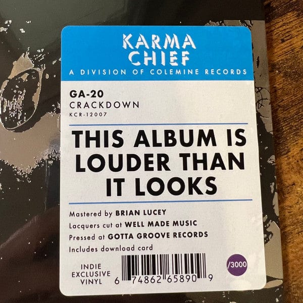 GA-20 – Crackdown (LP, Purple, Karma Chief Records, 2022) Image 3