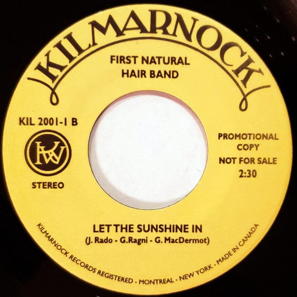 Galt Macdermot's First Natural Hair Band* - Ripped Open By Metal Explosions (7") Kilmarnock Vinyl