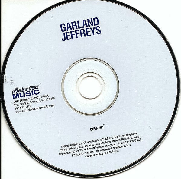 Garland Jeffreys – Garland Jeffreys (CD, Collectors' Choice Music, 2006) Image 3
