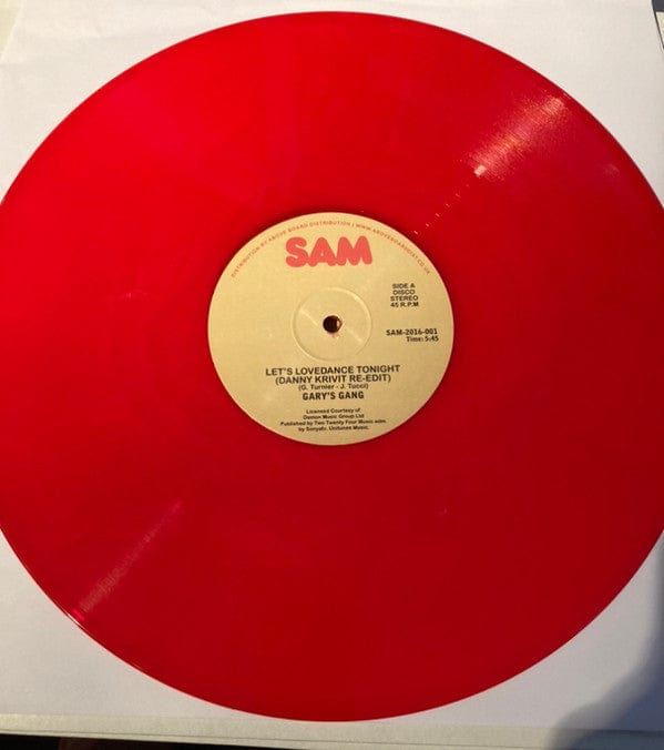 Gary's Gang – Let's Lovedance Tonight (Danny Krivit Re-Edit) (12", Red, Sam Records, 2021) Front Cover