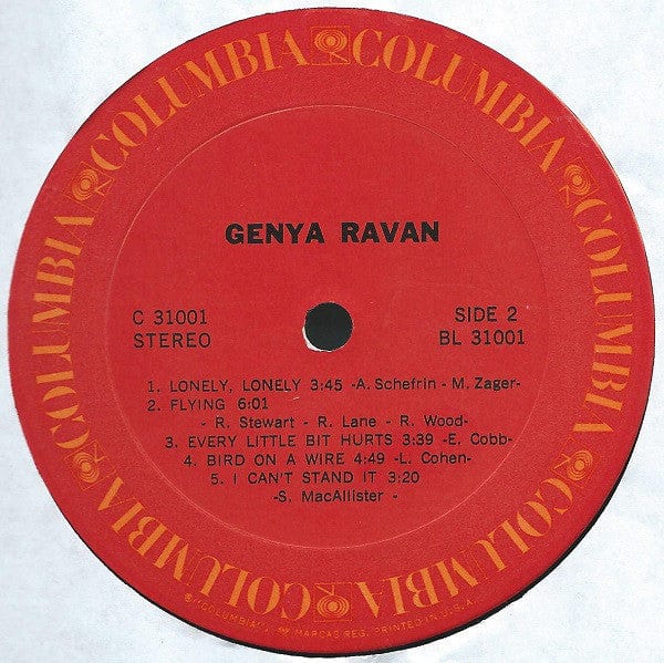 Genya Ravan – Genya Ravan (LP, Terre Haute Pressing, Columbia, 1972) Image 3