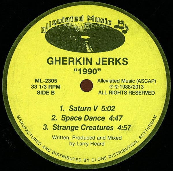 Gherkin Jerks – 1990 (12", Alleviated Records, 2013) Back Cover