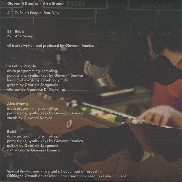 Giovanni Damico – Afro Stomp EP (12", KALAKUTA SOUL RECORDS, 2018) Back Cover
