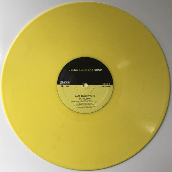 Glenn Underground – C.V.O. Elements EP (12", Yellow, Groovin Recordings, 2021) Image 5