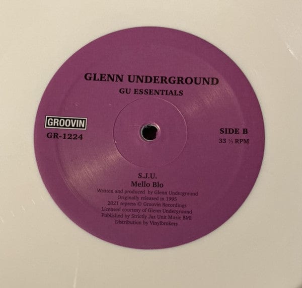 Glenn Underground – GU Essentials (12", White, Groovin Recordings, 2021) Front Cover