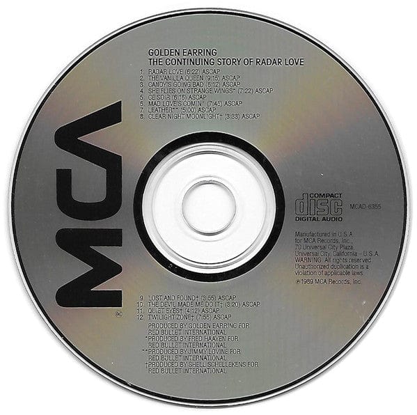 Golden Earring – The Continuing Story Of Radar Love (CD, MCA Records, 1989) Image 3