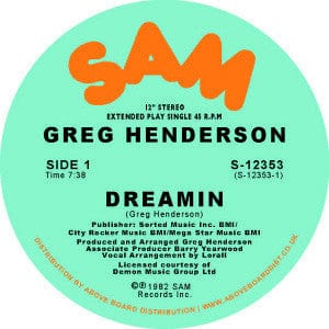 Greg Henderson – Dreamin (12", Sam Records, 2016) Image 3