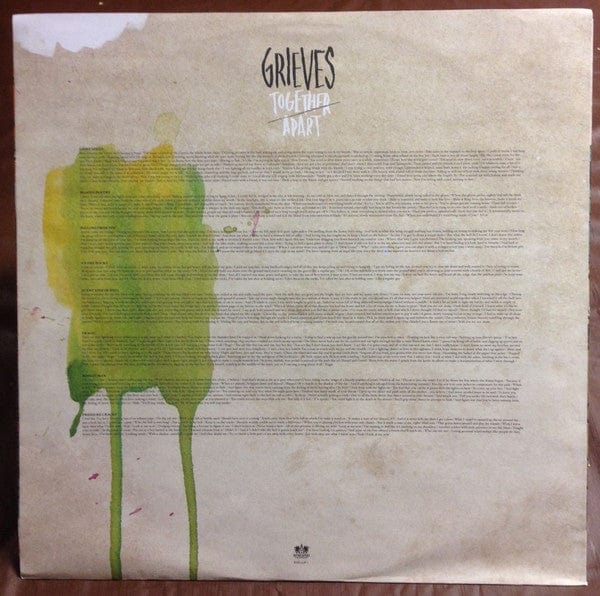 Grieves – Together/Apart (2xLP+DVD, Clear, Rhymesayers Entertainment, 2011) Image 5
