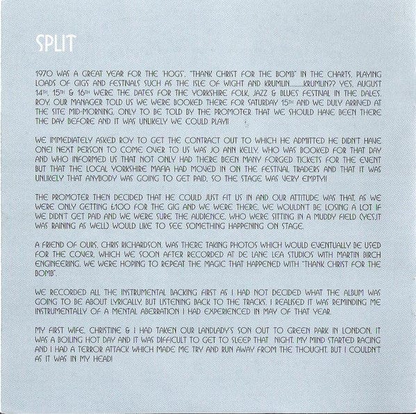 Groundhogs* - Split (CD) Liberty,Liberty CD 724358481921