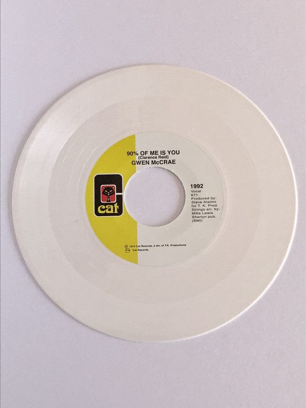 Gwen McCrae - It's Worth The Hurt / 90% Of Me Is You (7", Single, RE, RM, Whi) on Cat at Further Records