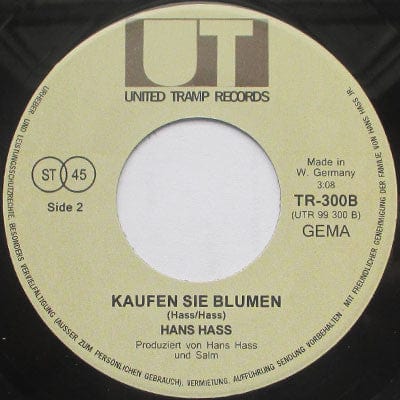 Hans Hass* - Welche Farbe Hat Der Wind / Kaufen Sie Blumen (7") Tramp Records Vinyl