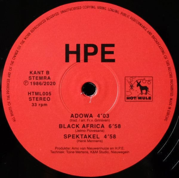 Heerlens Percussie Ensemble – Biologic Music (LP, Hot Mule, 2020) Image 4