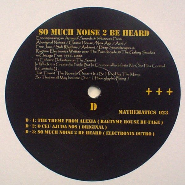 Hieroglyphic Being - So Much Noise 2 Be Heard (2x12", Album) Mathematics Recordings, Mathematics Recordings